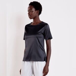 ADAY FIRST CLASS top in black technical satin M